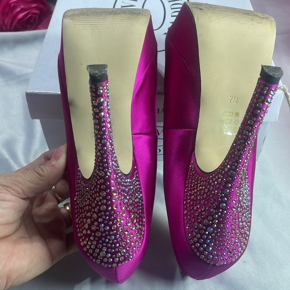 Steve Madden heels in purple and plum, size 7 - Picture 9 of 12
